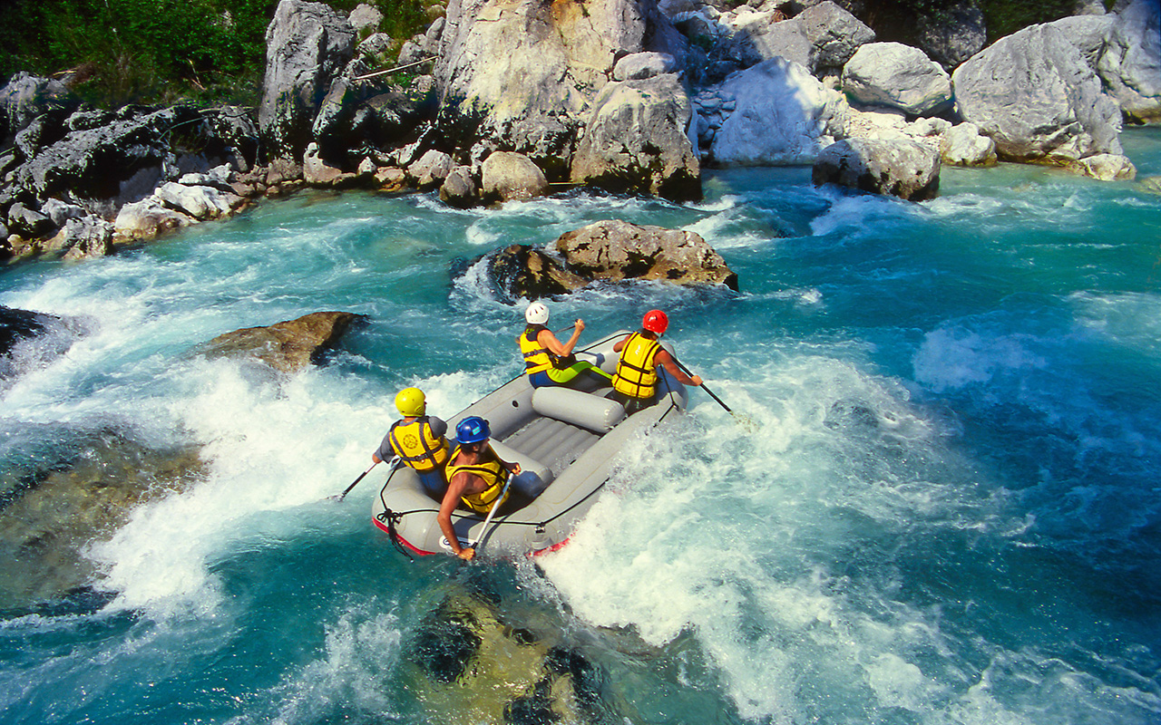 The Soca river rafting